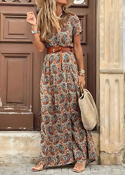 Abito maxi estivo da donna a fiori