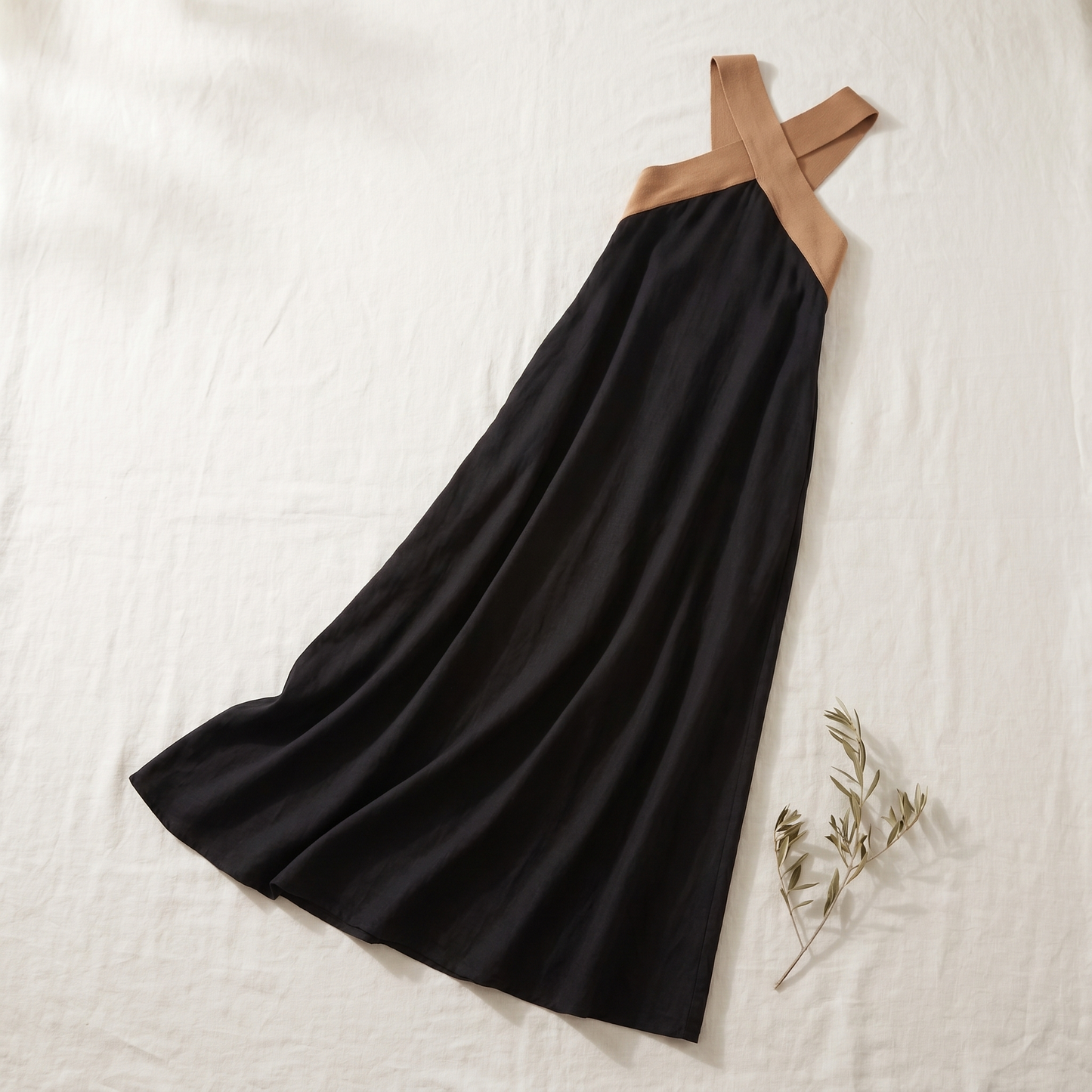 Abito maxi incrociato traspirante da donna | Vestito estivo leggero