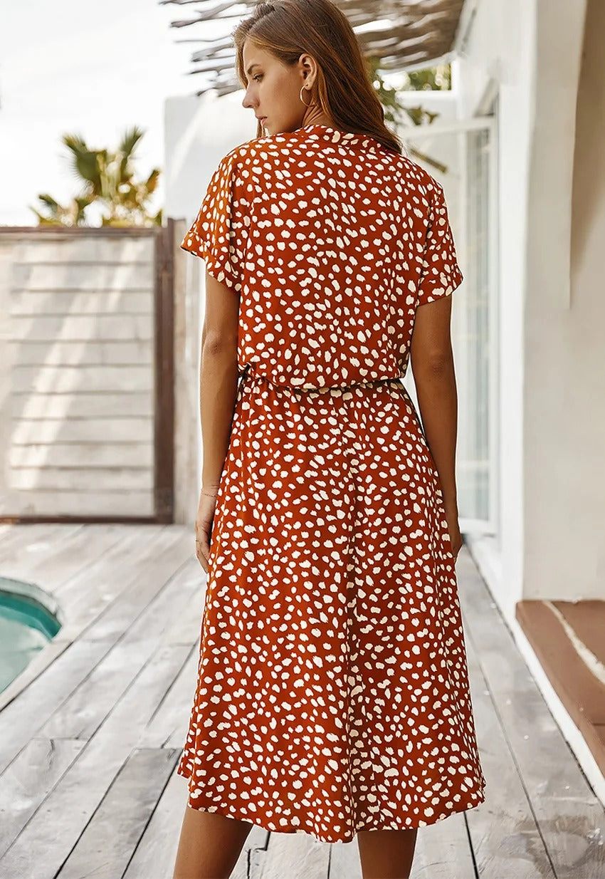 Abito Midi da Donna a Pois