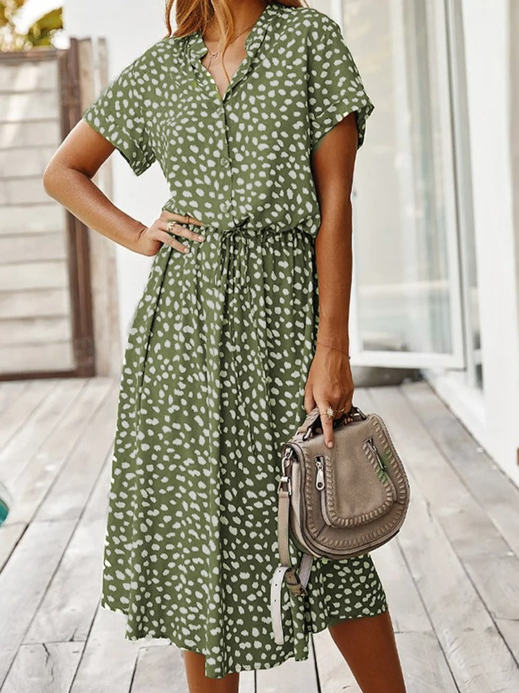 Abito Midi da Donna a Pois