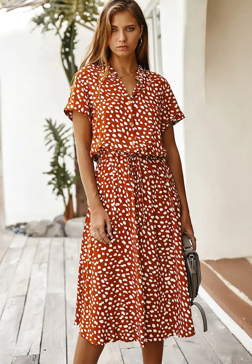 Abito Midi da Donna a Pois