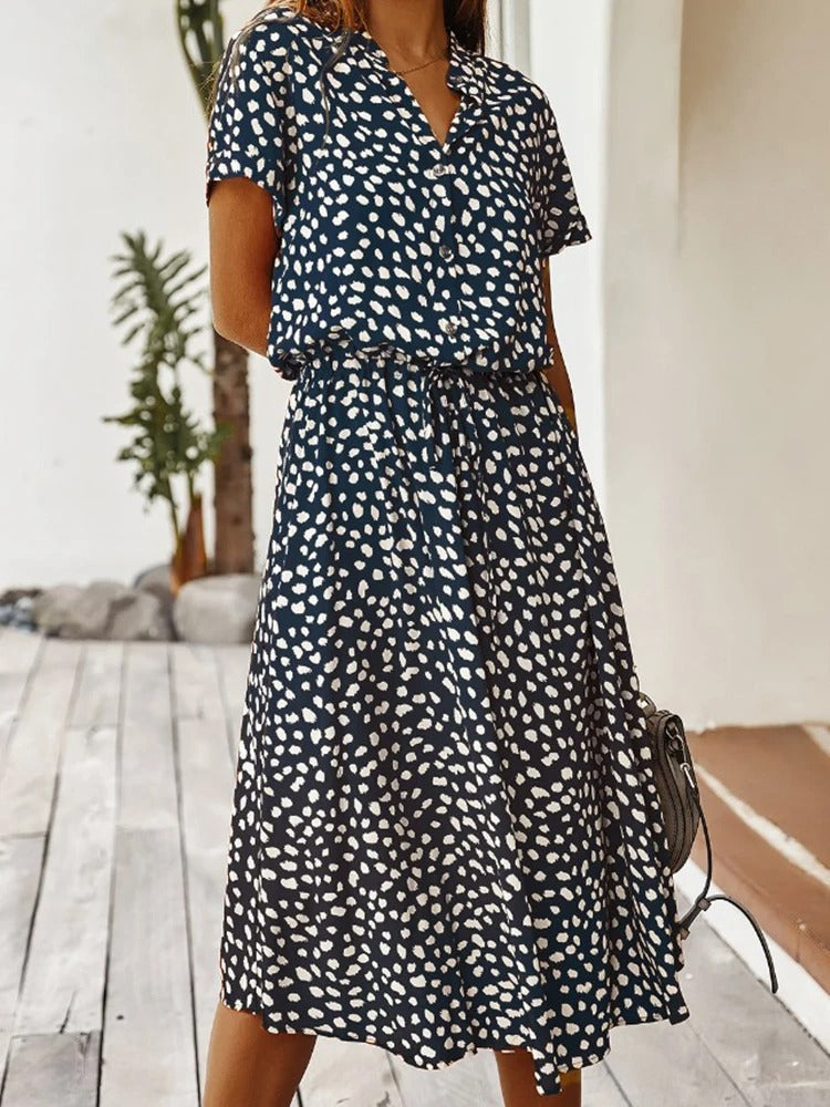 Abito Midi da Donna a Pois