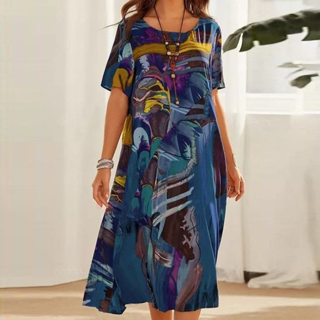 Abito midi da donna linea ad A
