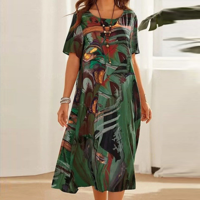 Abito midi da donna linea ad A