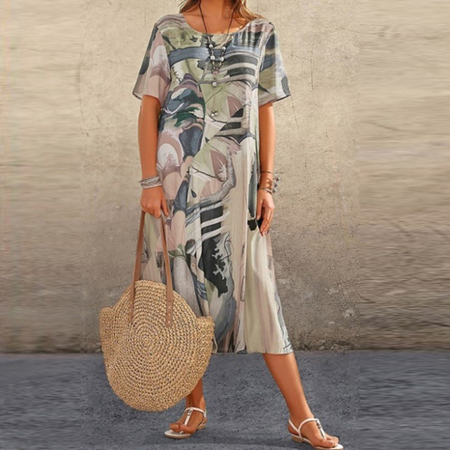 Abito midi da donna linea ad A