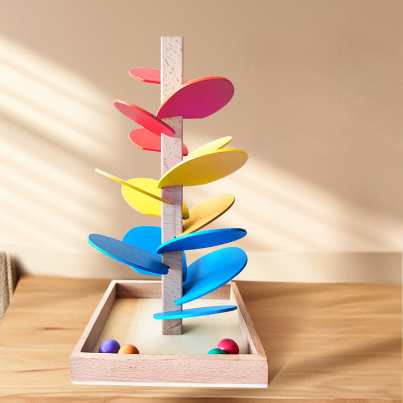 Albero musicale di legno con Biglie Arcobaleno - Gioco Interattivo per Bambini