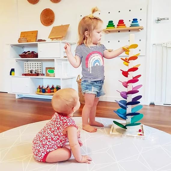 Albero musicale di legno con Biglie Arcobaleno - Gioco Interattivo per Bambini