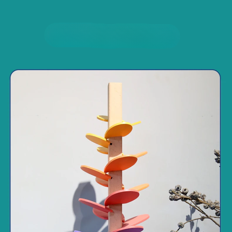 Albero musicale di legno con Biglie Arcobaleno - Gioco Interattivo per Bambini