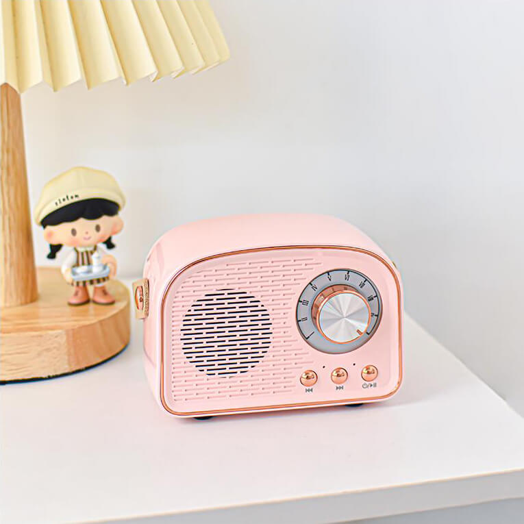 Altoparlante Bluetooth portatile in stile retro con audio ad alta qualità e lunga durata della batteria – design compatto ed elegante