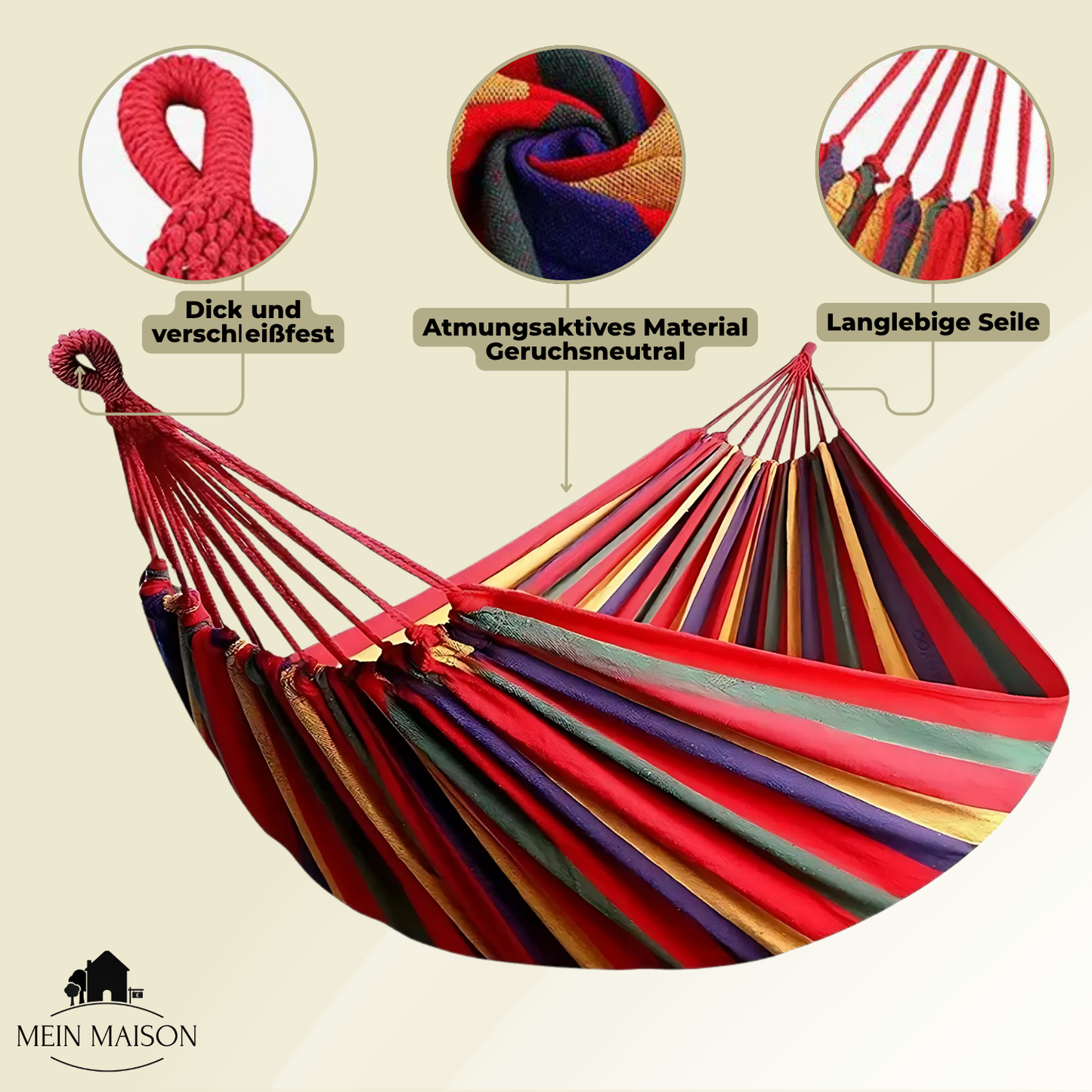 Amaca | Tela resistente | Design antiribaltamento | Portata 200 kg