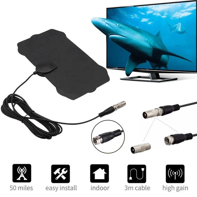 Antenna TV HDTV Satellitare da Interno - Qualità d'Immagine 4K | Installazione Facile