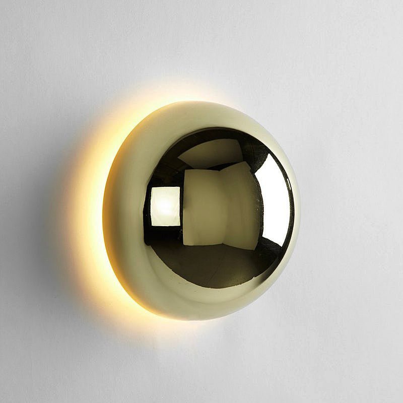 Applique da Parete Bauhaus Eclipse | Lampada Artistica Moderna con Finitura Dorata