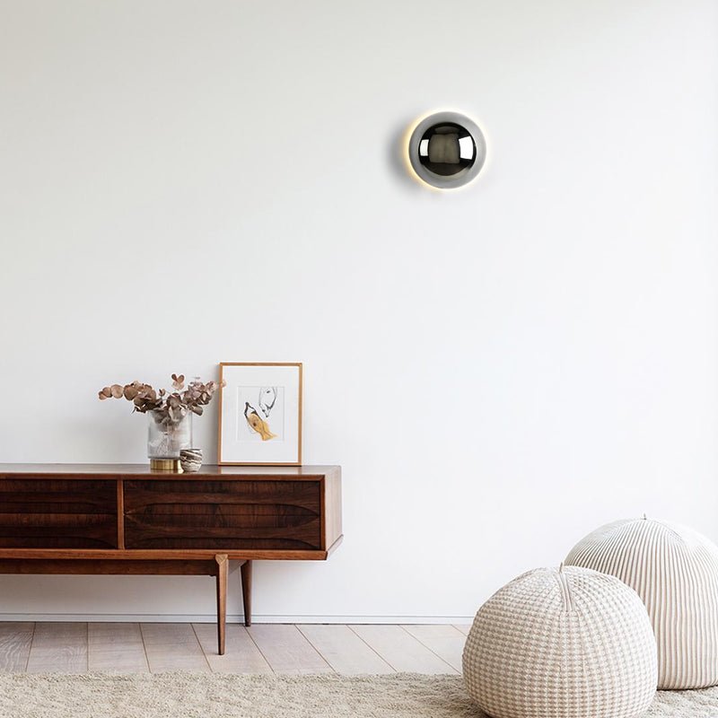 Applique da Parete Bauhaus Eclipse | Lampada Artistica Moderna con Finitura Dorata