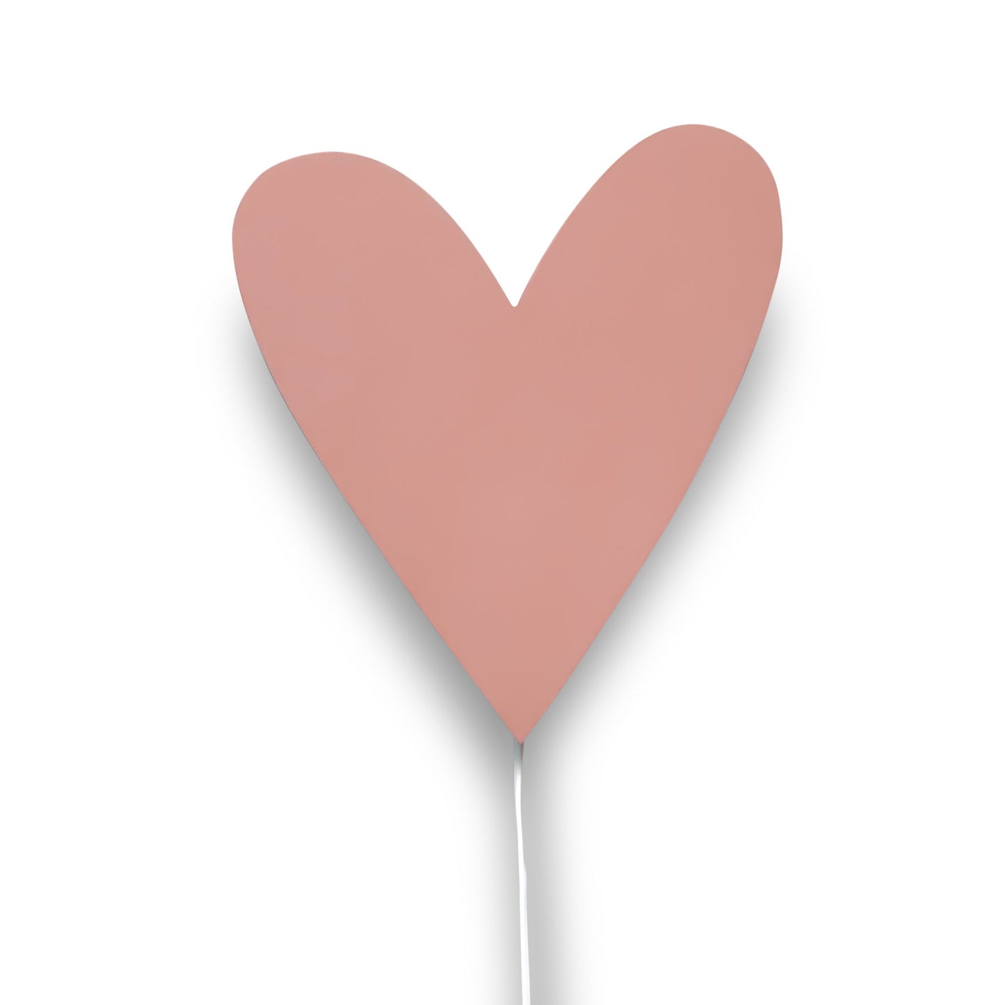 Applique da Parete in Legno per Cameretta Bambini | A Forma di Cuore - Rosa Terracotta