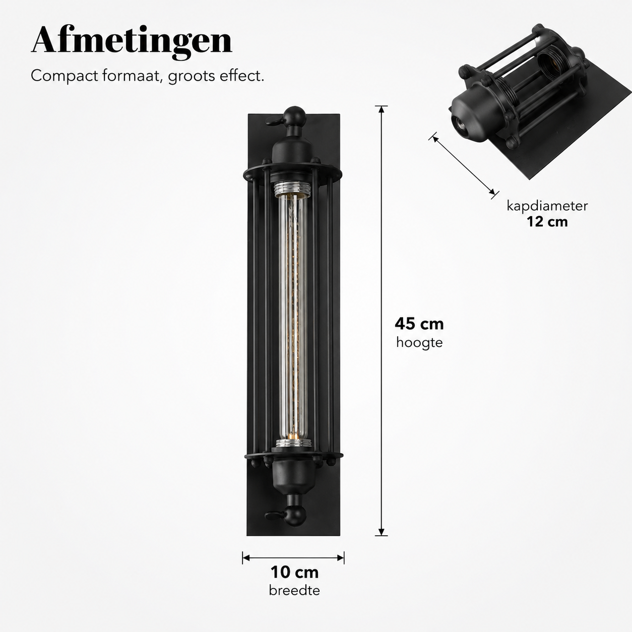 Applique da parete industriale retrò E27 | Lampada da parete classica dal design moderno a LED per decorazione domestica