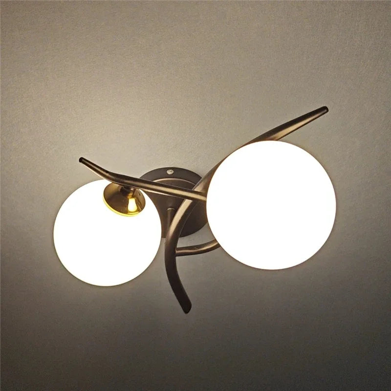 Applique da Parete LED in Stile Scandinavo con Doppia Sfera