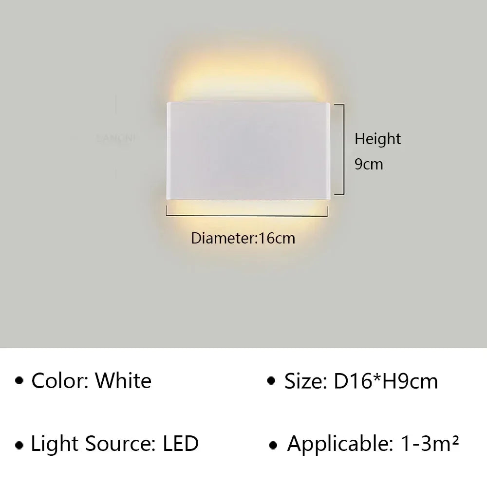 Applique da Parete LED Moderna - Design Elegante con Luce Calda per Camera da Letto, Corridoio e Bagno