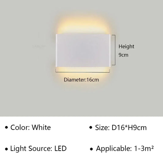 Applique da Parete LED Moderna - Design Elegante con Luce Calda per Camera da Letto, Corridoio e Bagno