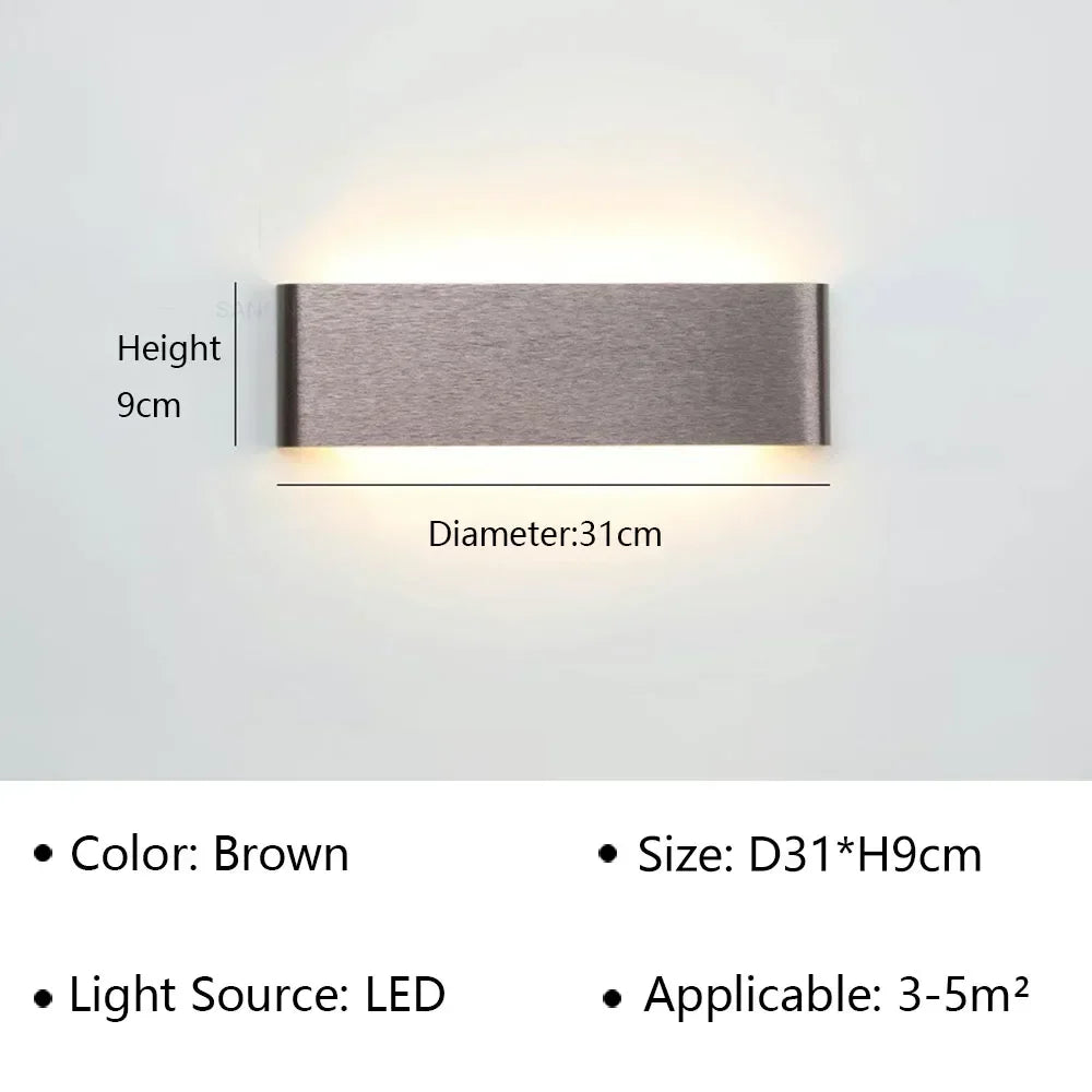 Applique da Parete LED Moderna - Design Elegante con Luce Calda per Camera da Letto, Corridoio e Bagno