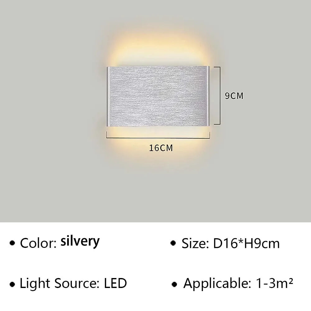 Applique da Parete LED Moderna - Design Elegante con Luce Calda per Camera da Letto, Corridoio e Bagno