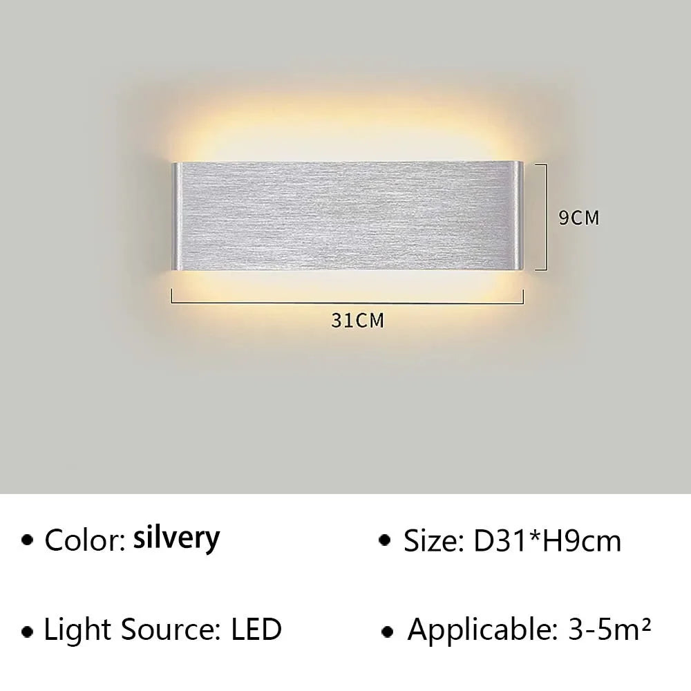 Applique da Parete LED Moderna - Design Elegante con Luce Calda per Camera da Letto, Corridoio e Bagno