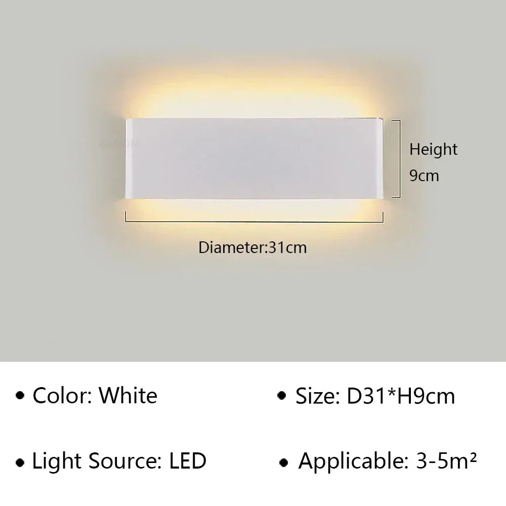 Applique da Parete LED Moderna - Design Elegante con Luce Calda per Camera da Letto, Corridoio e Bagno