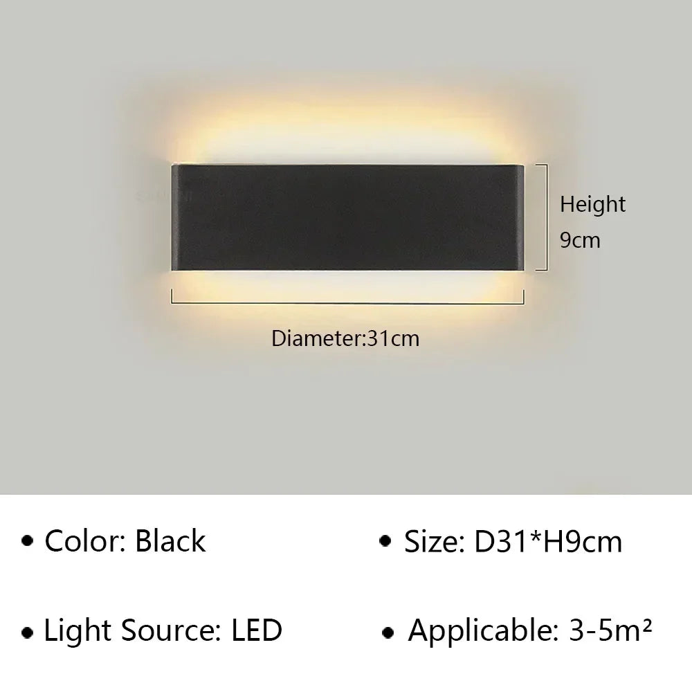 Applique da Parete LED Moderna - Design Elegante con Luce Calda per Camera da Letto, Corridoio e Bagno