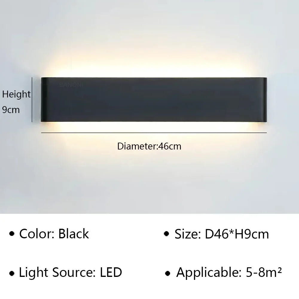 Applique da Parete LED Moderna - Design Elegante con Luce Calda per Camera da Letto, Corridoio e Bagno