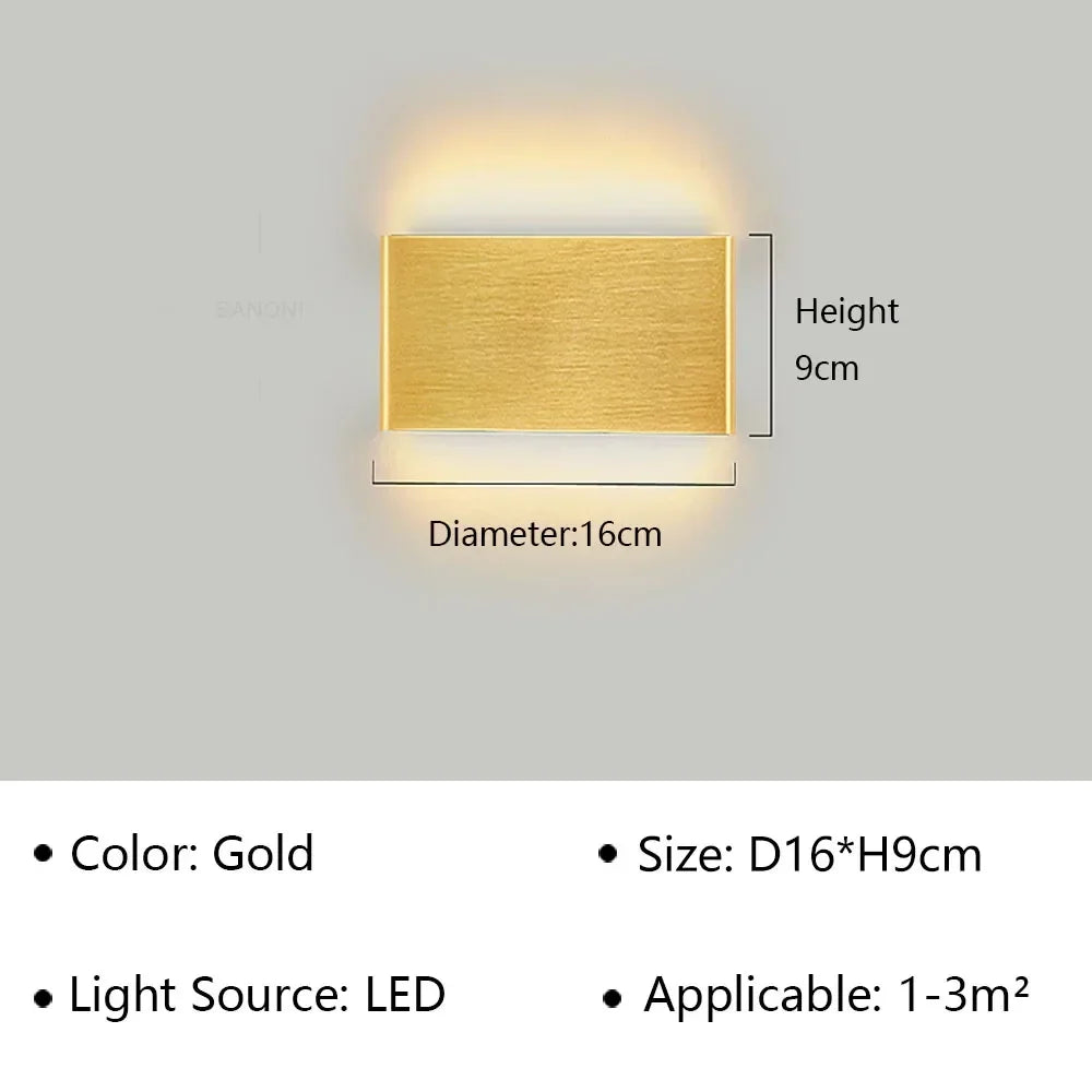 Applique da Parete LED Moderna - Design Elegante con Luce Calda per Camera da Letto, Corridoio e Bagno
