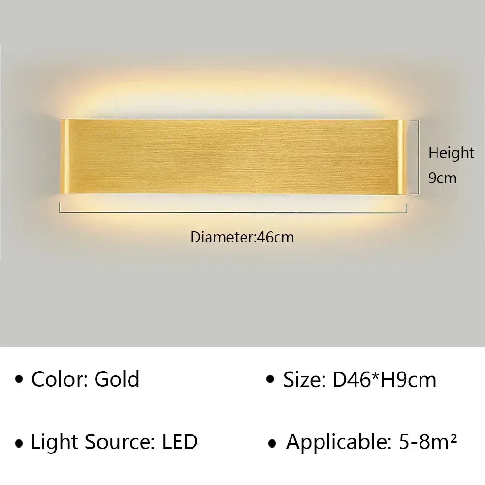 Applique da Parete LED Moderna - Design Elegante con Luce Calda per Camera da Letto, Corridoio e Bagno