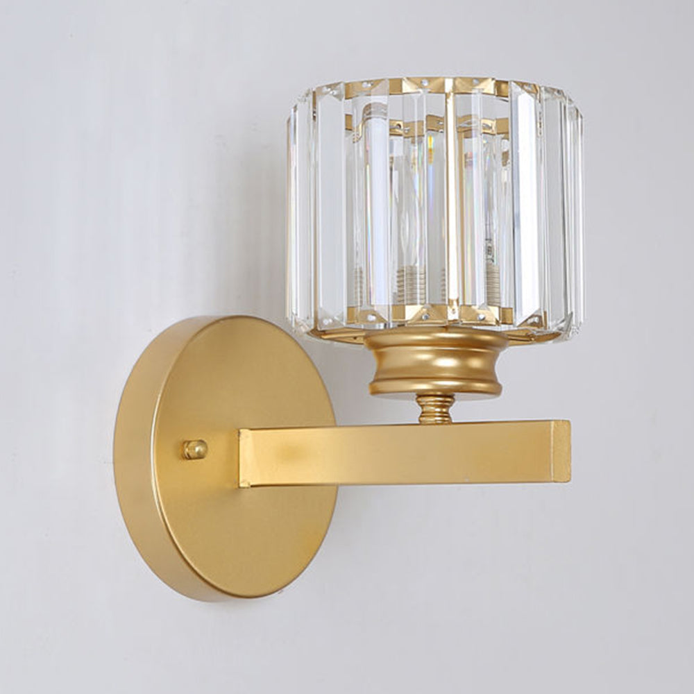 Applique in Cristallo | Lampada da Parete Moderna in Vetro e Ferro