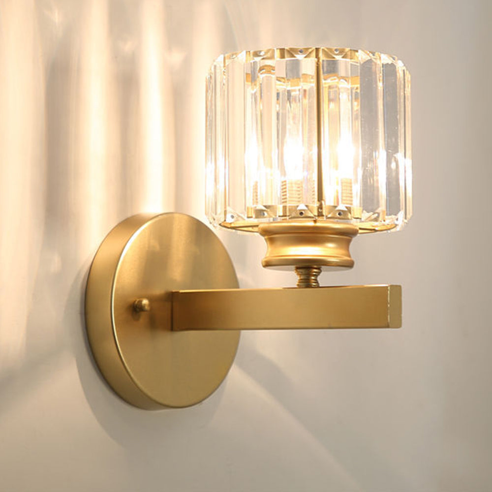 Applique in Cristallo | Lampada da Parete Moderna in Vetro e Ferro