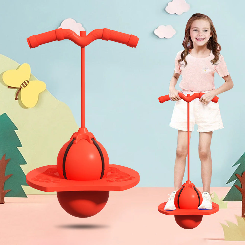 Trampolo a molla (pogo stick) sicuro per bambini