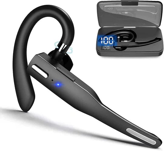 Auricolare Bluetooth Professionale con Cancellazione del Rumore e Design Ergonomico