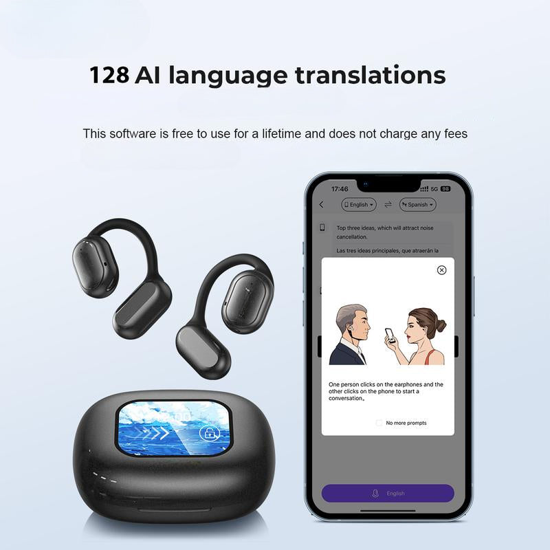 Auricolari con traduttore IA per traduzione in tempo reale e una comunicazione fluida