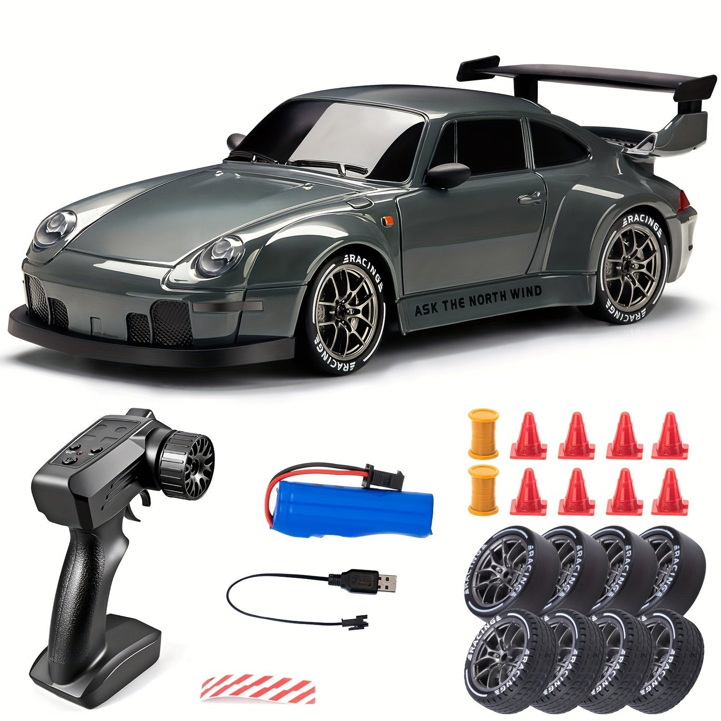 Auto RC radiocomandata a 2,4 GHz da drift, ricaricabile