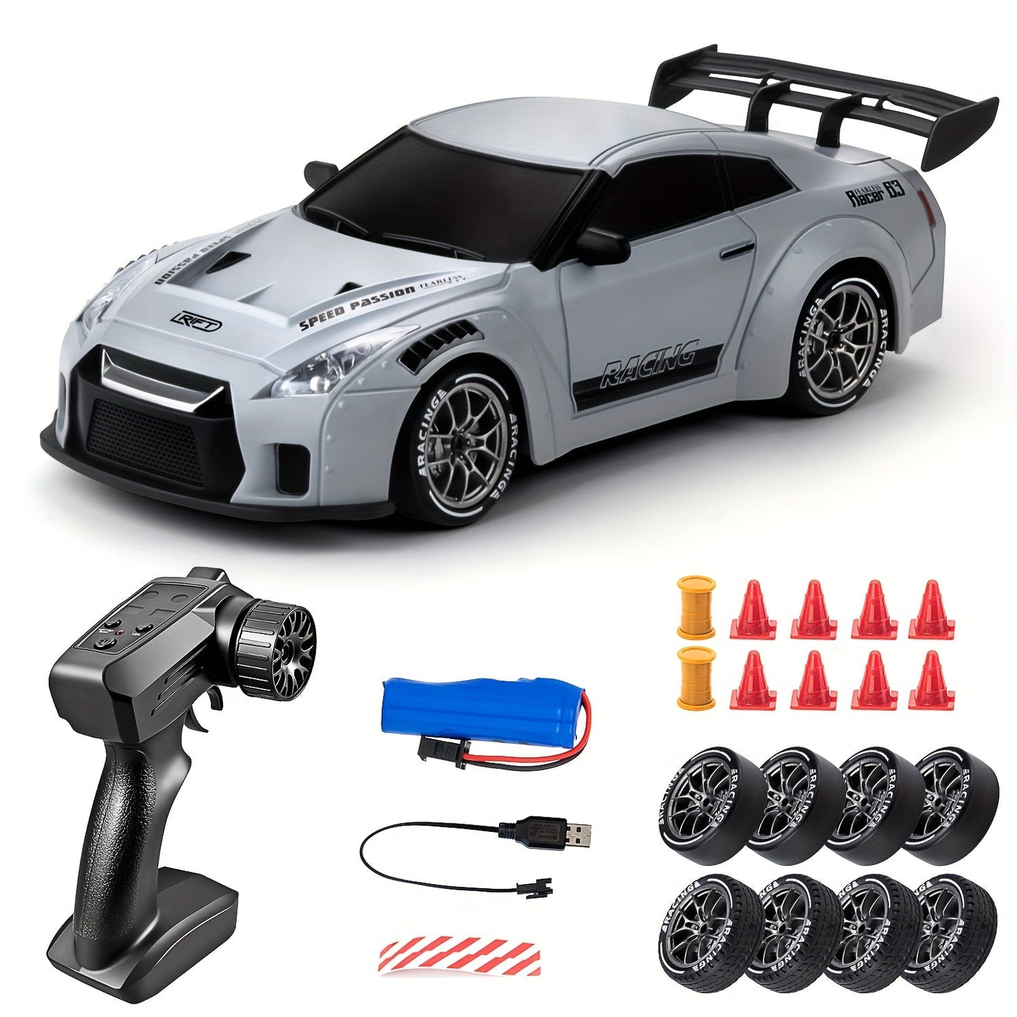 Auto RC radiocomandata a 2,4 GHz da drift, ricaricabile