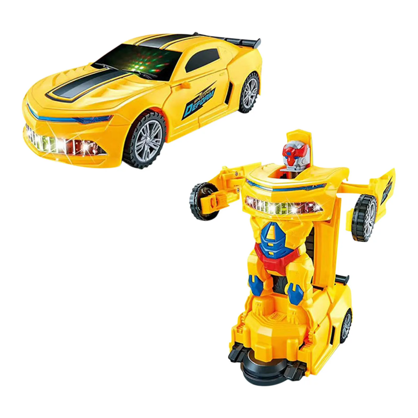 Auto Robot Giocattolo Trasformabile per Bambini con Rilevamento degli Ostacoli