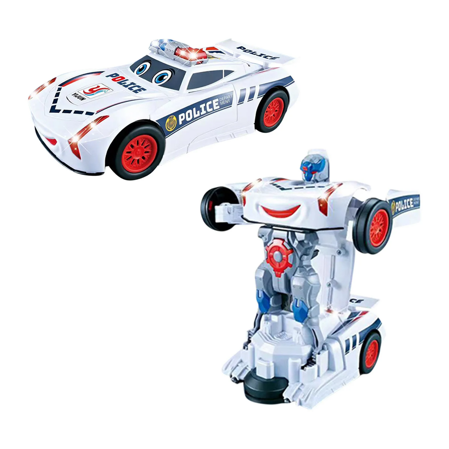 Auto Robot Giocattolo Trasformabile per Bambini con Rilevamento degli Ostacoli