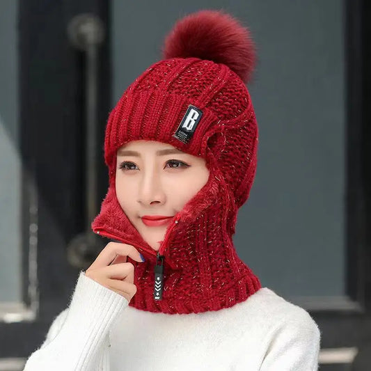 Balaclava da donna in maglia