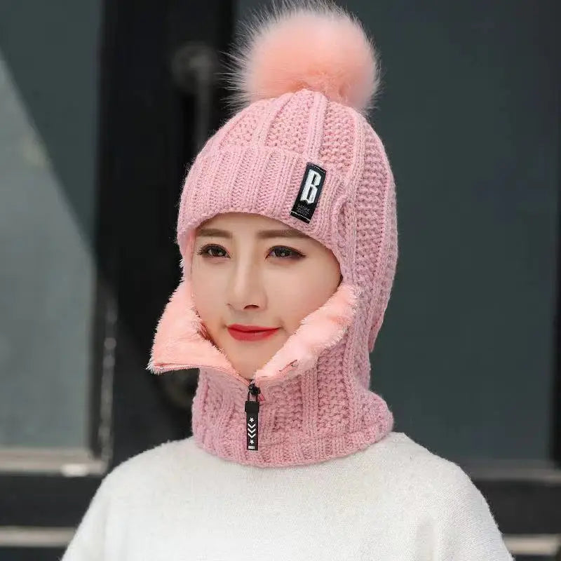 Balaclava da donna in maglia