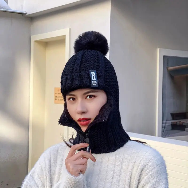 Balaclava da donna in maglia