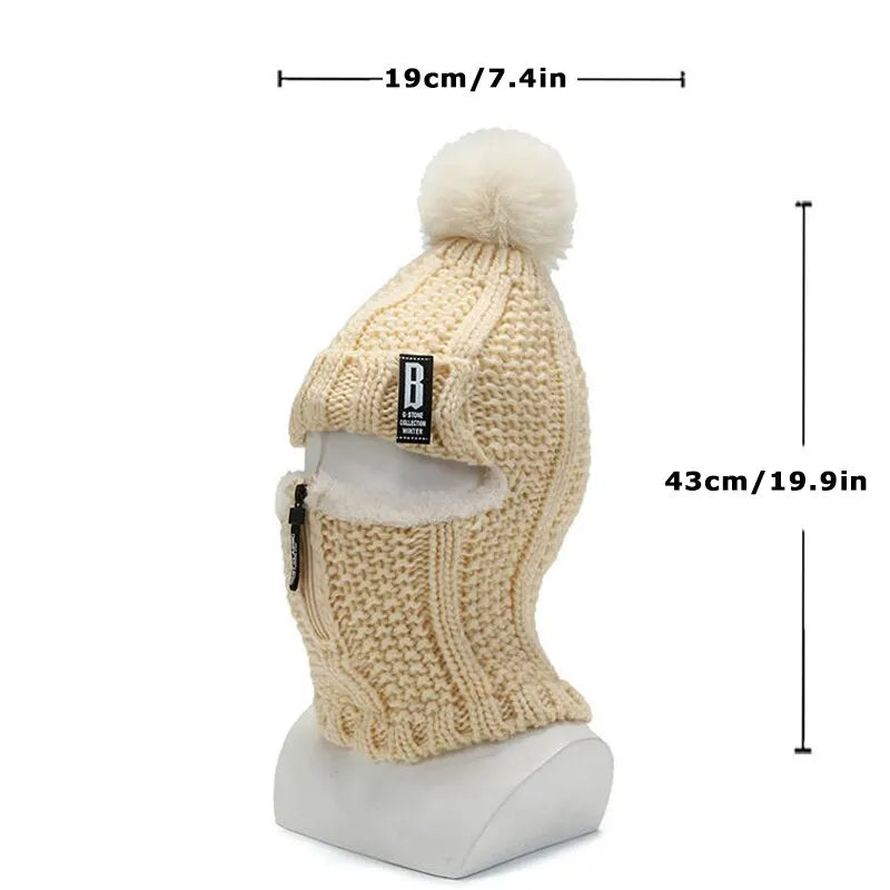 Balaclava da donna in maglia