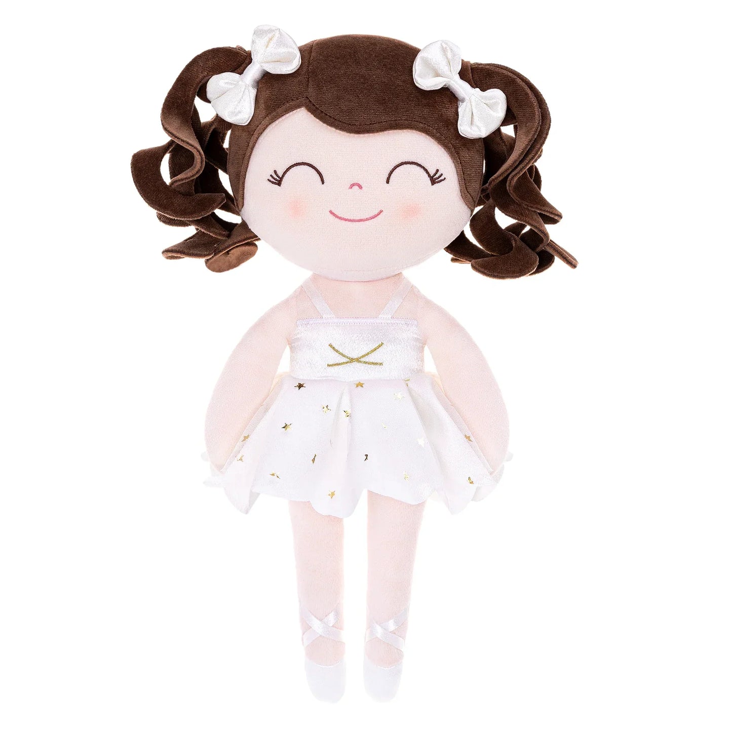 Bambola di Peluche da Ballerina per Bambina - Morbido Giocattolo Imbottito con Corona e Tutù