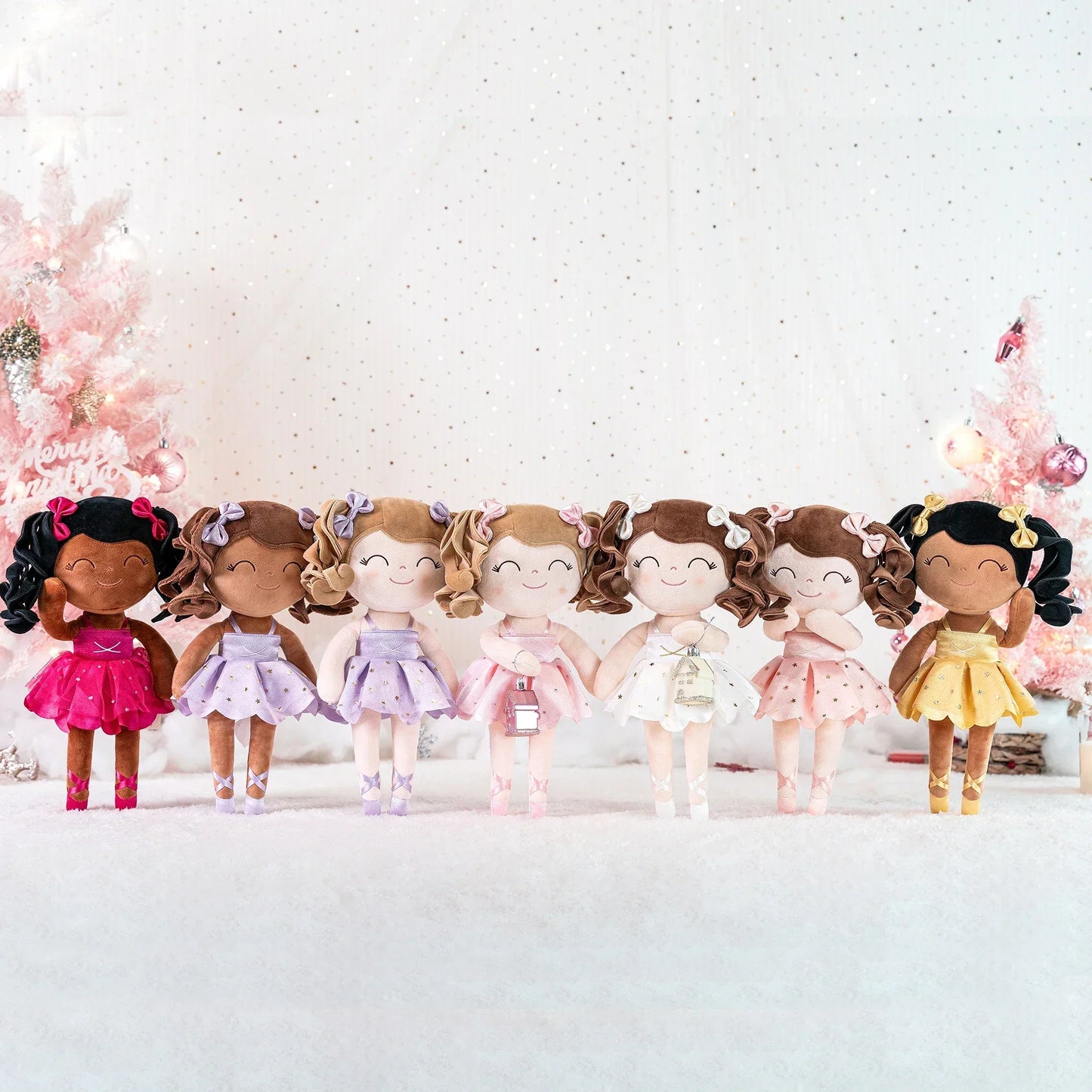 Bambola di Peluche da Ballerina per Bambina - Morbido Giocattolo Imbottito con Corona e Tutù