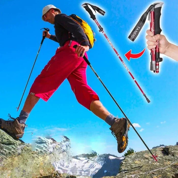 Bastoncini da trekking regolabili - Bastone telescopico pieghevole