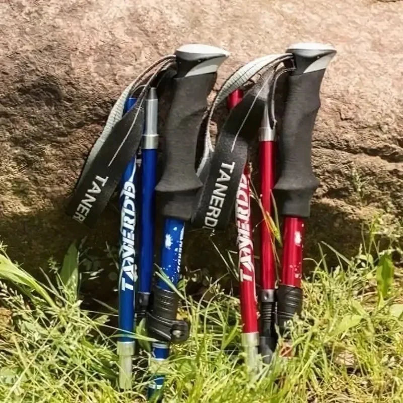 Bastoncino da trekking pieghevole in alluminio per escursioni senza sforzo