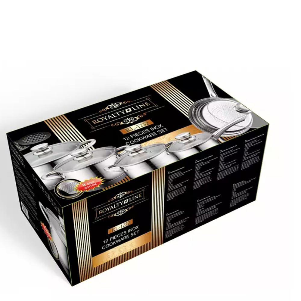 Batteria da Cucina in Acciaio Inox (12 Pezzi)