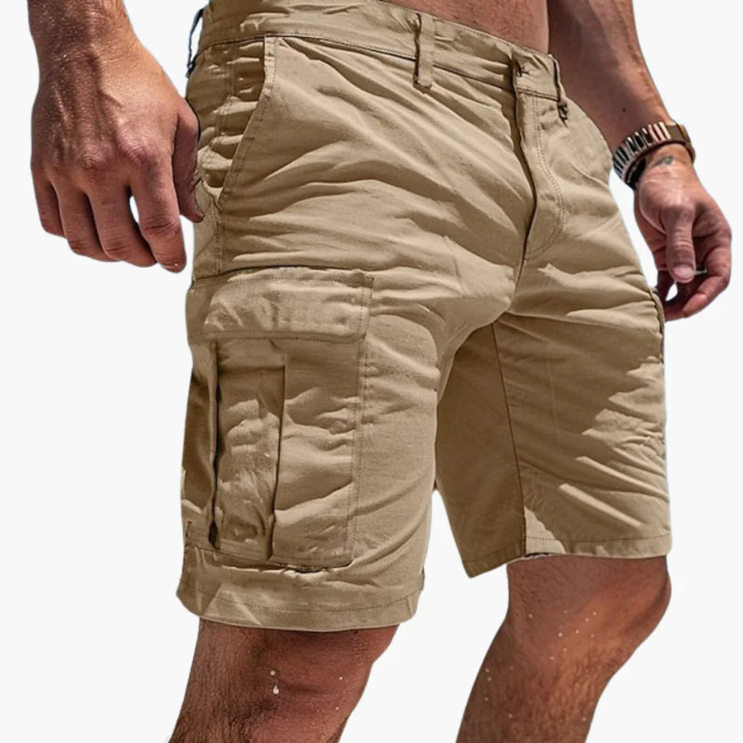 Bermuda cargo da uomo al ginocchio con tasche multiple per l'estate