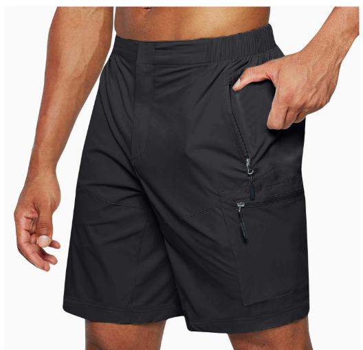 Bermuda cargo da uomo con tasche con zip